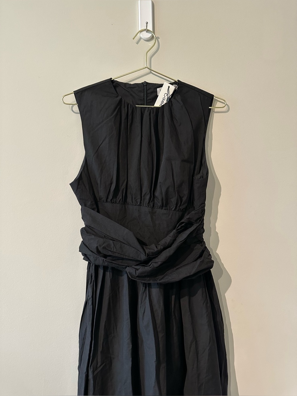 Commense Ruched Waist Maxi Dress in Black size Large. New with tag. - Picture 3 of 8